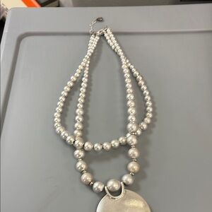 Elegant Silver two strand Necklace 1946- NWOT